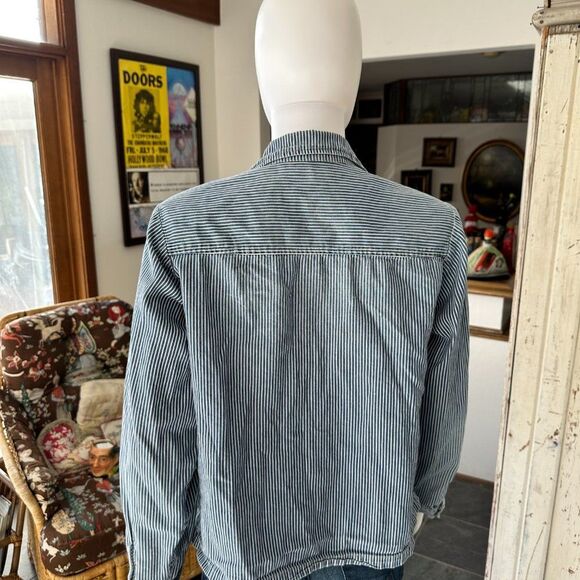 JOHNNY WAS PETTE & GRETA PINSTRIPE DENIM JACKET - Picture 2 of 10